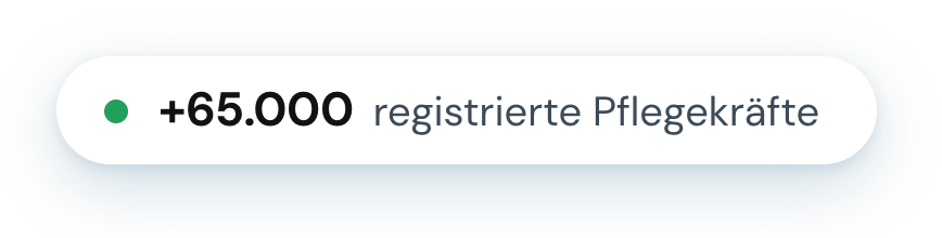 +65.000 registrierte Pflegkräfte
